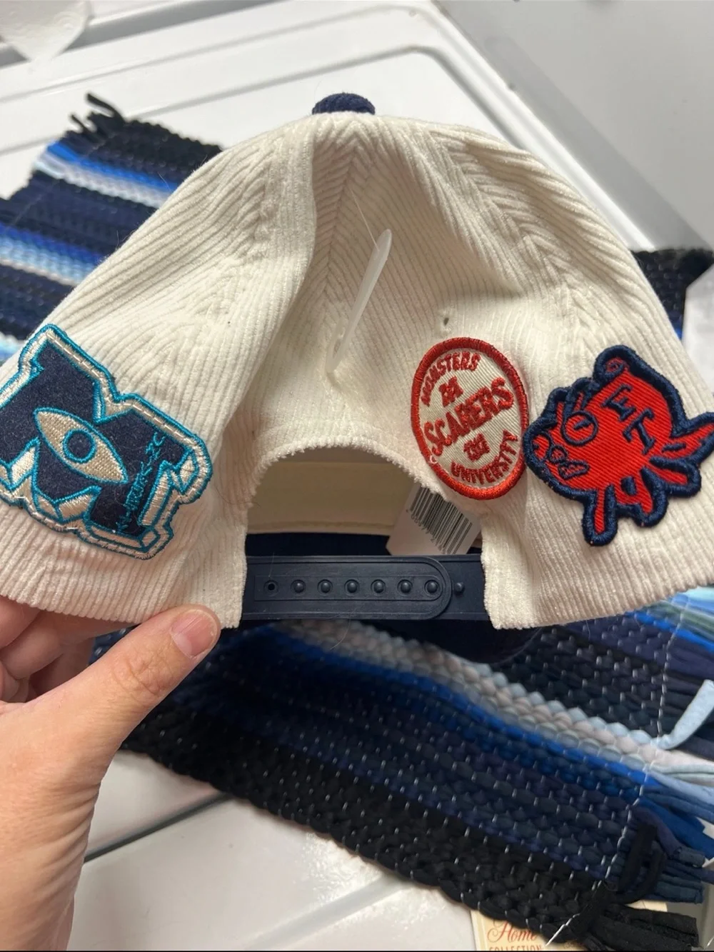 Monsters University Two-Tone Baseball Cap - Cream & Navy